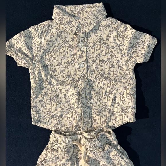 Mebie Baby Palm Tree Linen Cotton Set: 6-12 months - Picture 9 of 9